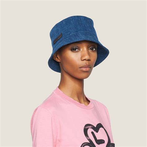 miu miu fisherman|Denim fisherman's hat .